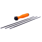 3-pack rundfil 11/64" (4,5 mm) inkl. handtag