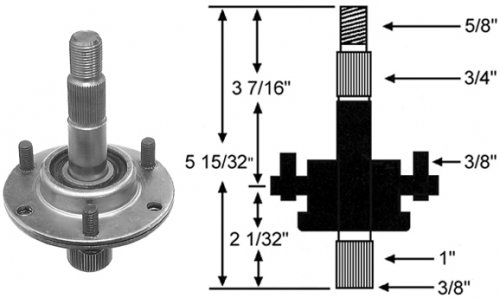 Knivspindel MTD 717-0900