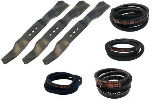 Kniv & drivremspaket till Jonsered FR 2116 MA 4x4 (103 cm)