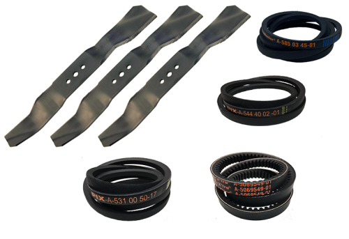 Kniv & drivremspaket till Jonsered FR 2216 A (103 cm) m.fl.