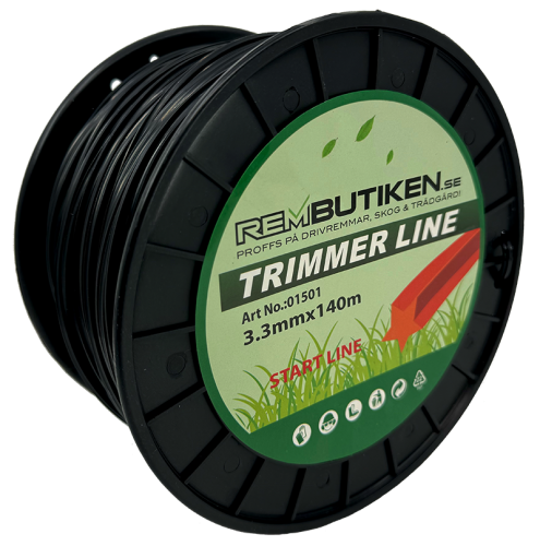 Trimmertråd (stjärna) 3,3 mm - 140 meter