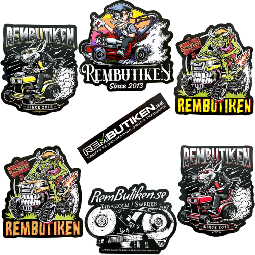 7-pack med stickers/dekaler (klistermärken)