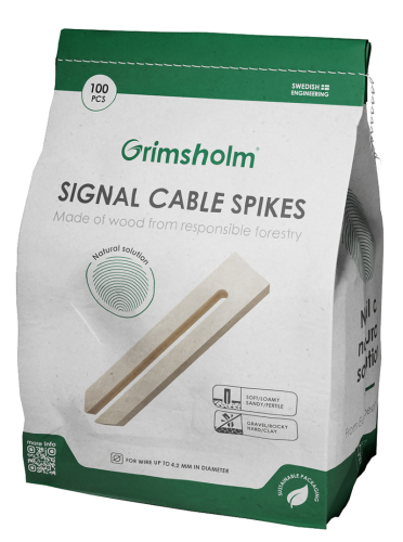 100 st kabelspik i trä för begränsningskabel